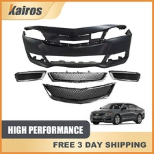 Fits 14-20 Chevrolet Impala Front Bumper Cover Fascia & Upper Lower Grille