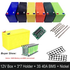 12V 3S 7P 40A Li-ion Battery Pack DIY Kits Case Holder for 18650 Power Wall Box