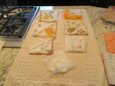 Lot of 7 Pretty Ladies HANDKERCHIEFS , Vintage , Fancy