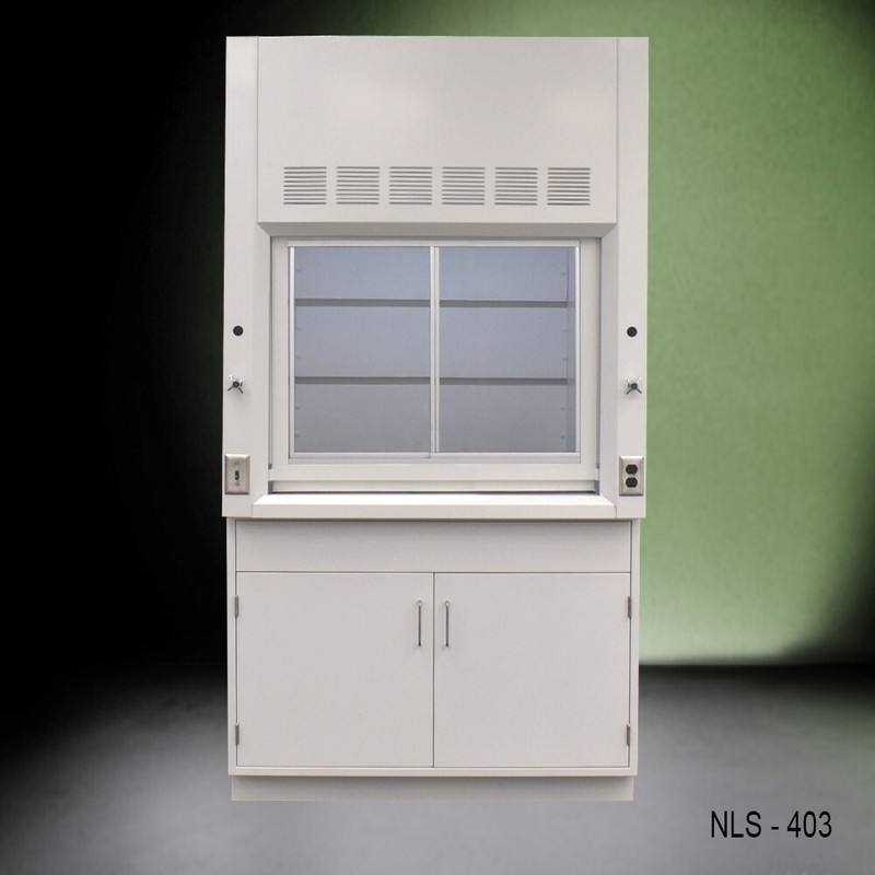 Fisher American 4' Fume Hood w/ General Storage Cabinet / E1-013