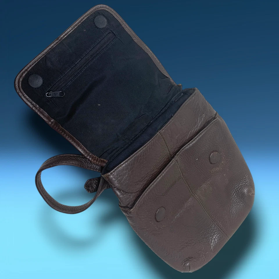 Bolsa tiracolo vintage Y2K Ellington marrom couro pebbled bolsa organizadora de viagem - Imagem 4 de 4