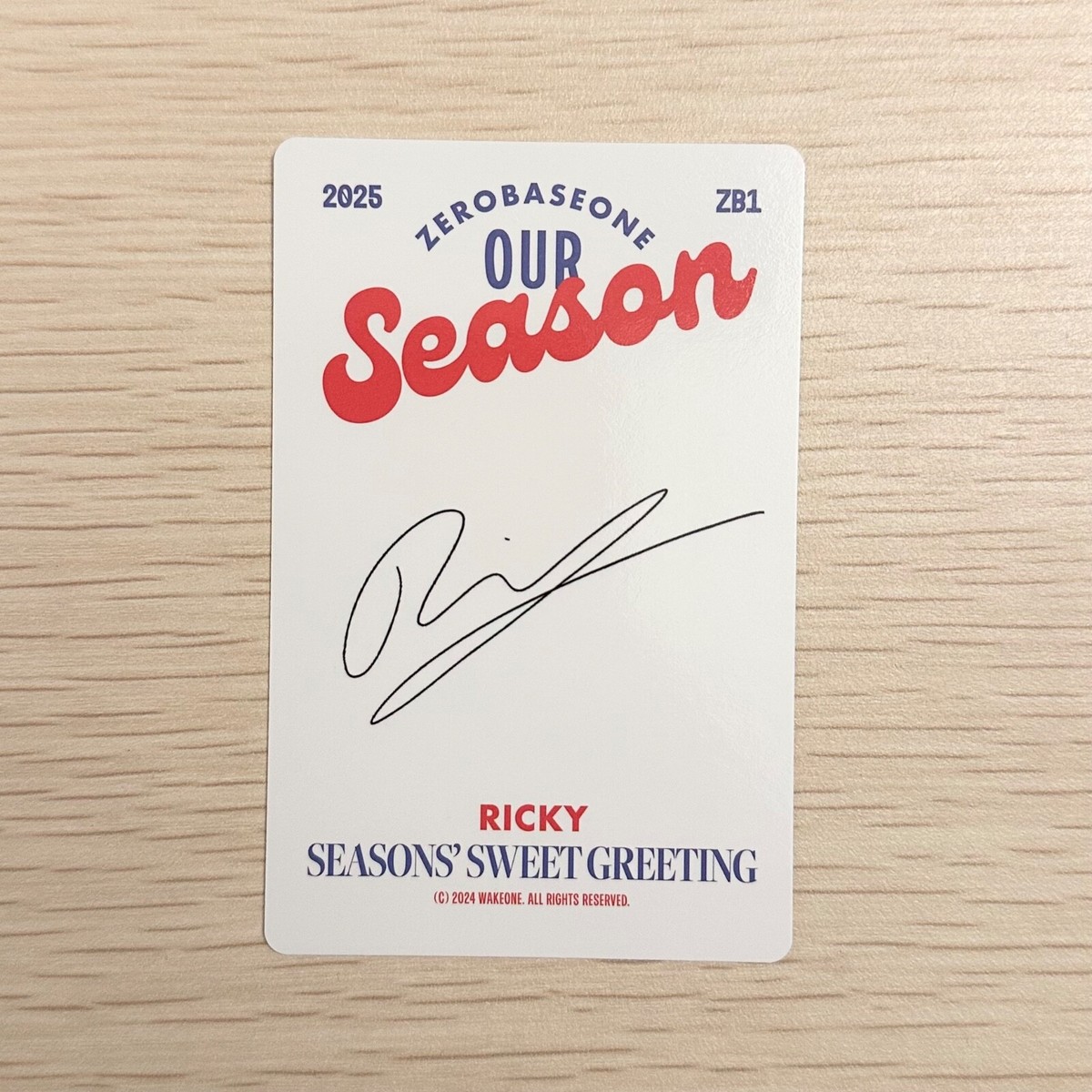 ZEROBASEONE 2025 SEASON'S GREETING [OUR Season] Aladin Withmuu
