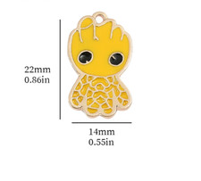 Lot 50 PCS cartoon Enamel Charms Metal Pendants DIY earring Jewelry