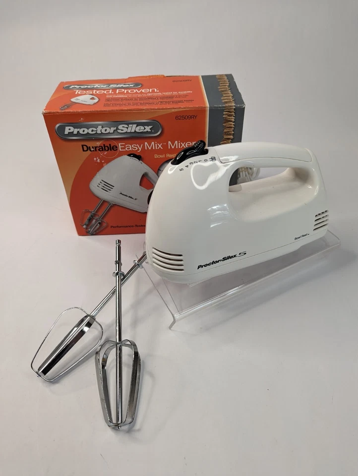 Mezclador de mano Proctor Silex 62509RY 5 velocidades blanco 100 vatios duradero fácil mezclador Foto 2 de 4
