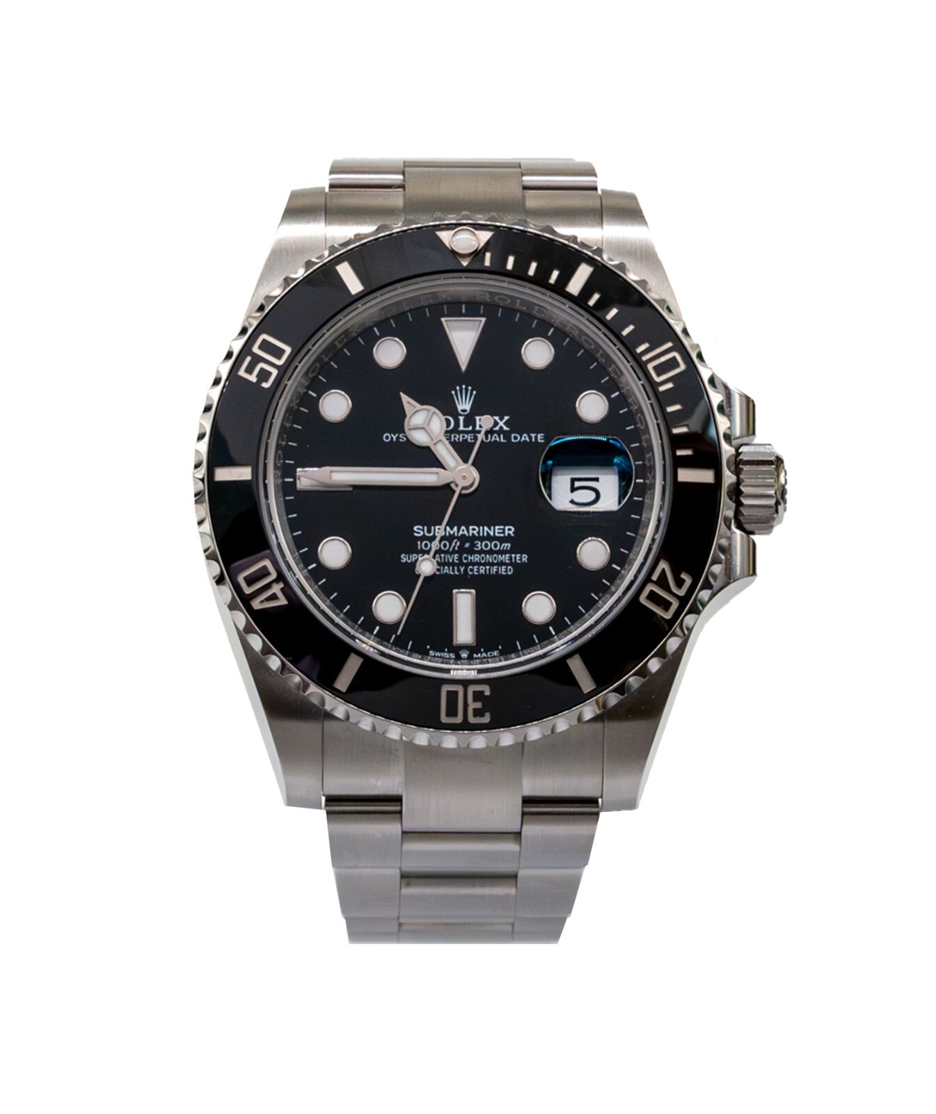 Rolex Submariner 126610LN Silver Oyster Bracelet with Black Bezel 2023