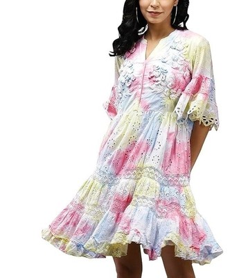 Flare Clothing Women's Maxi Dress Cotton Embellished Flared Dress FLCL1052