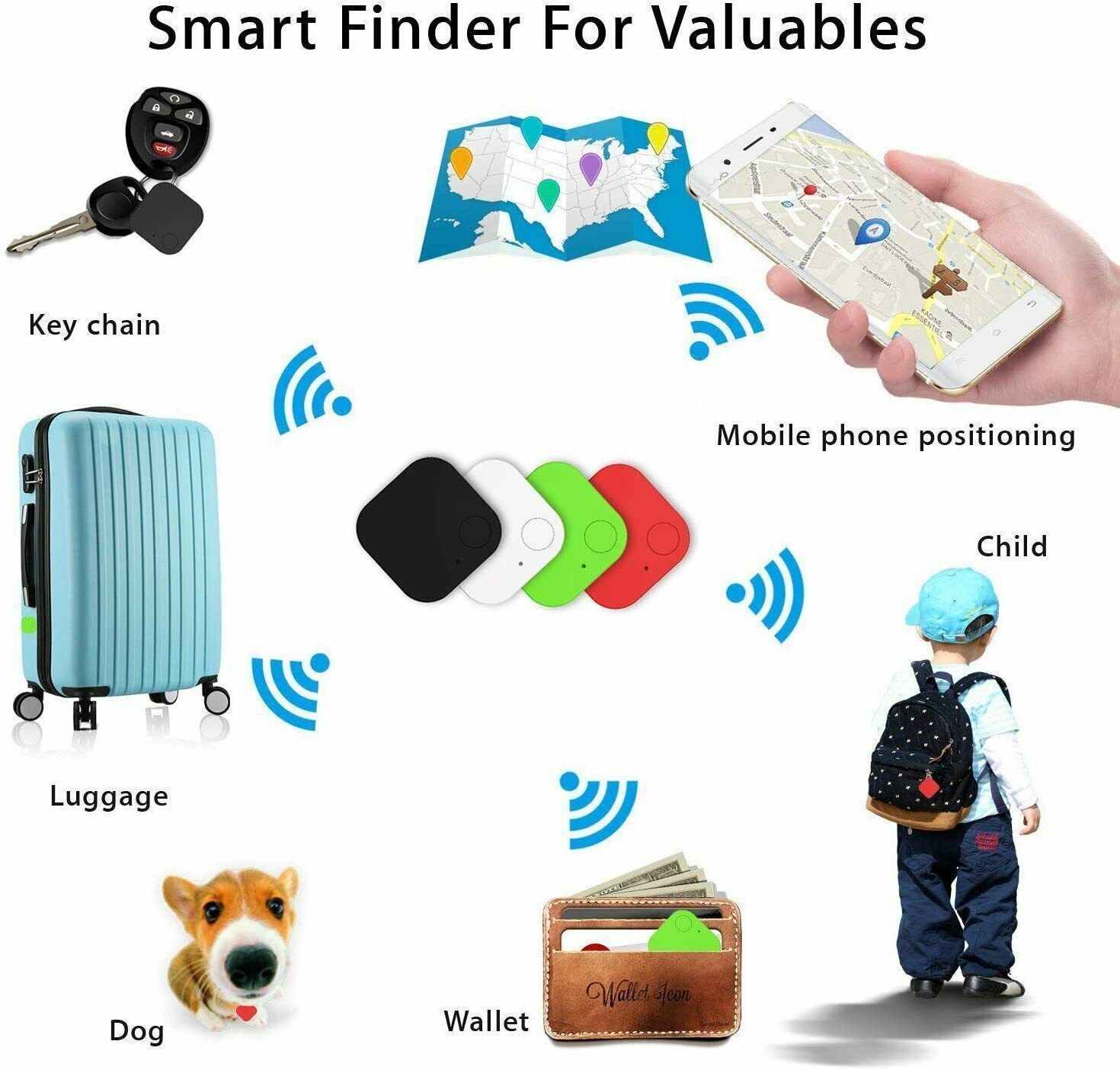 Schlüssel Finder Bluetooth GPS Tracker Hund Handy Auto Tasche Suche Ortungsgerät eBay