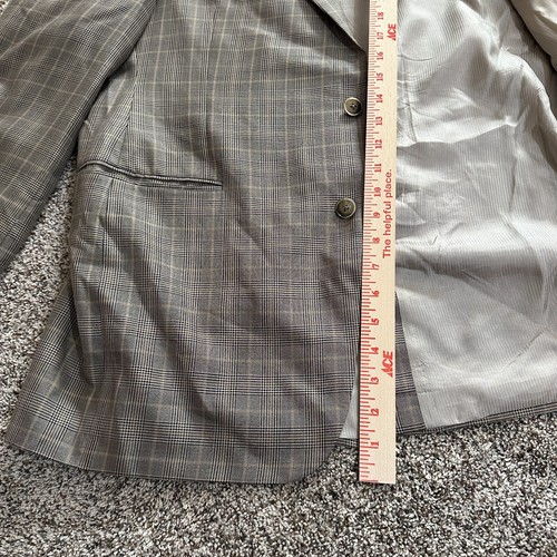 Jack Victor Sport Coat Men's Gray Plaid Lined Single Breasted Notch Lapel Formal - Picture 18 of 20