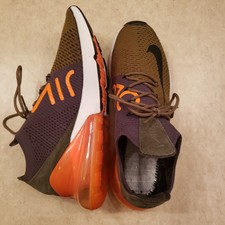 nike air max 270 flyknit olive flak total orange