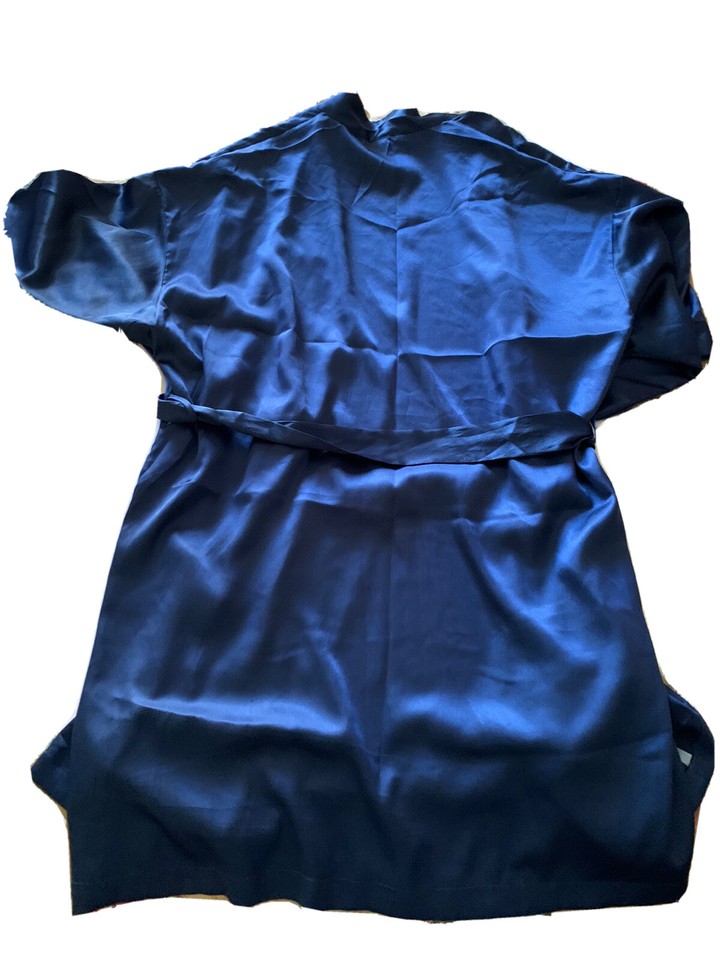 VICTORIA’S SECRET Blue Satin Robe Size S/M EUC | eBay
