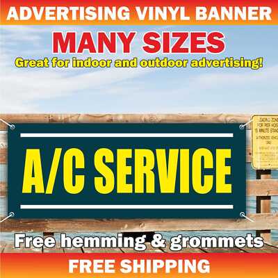 AC SERVICE Advertising Banner Vinyl Mesh Sign Oil Change Auto Repair ...
