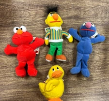 Tyco Sesame Street Beans Toys - Grover, Elmo, Bert and Rubber Duckie (1997)