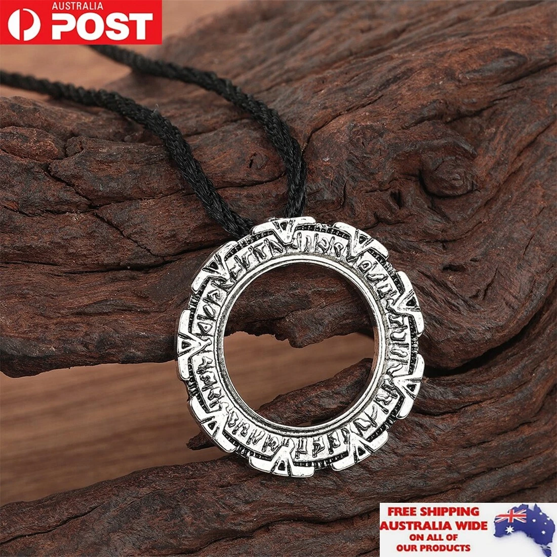 Mens on sale circle pendant