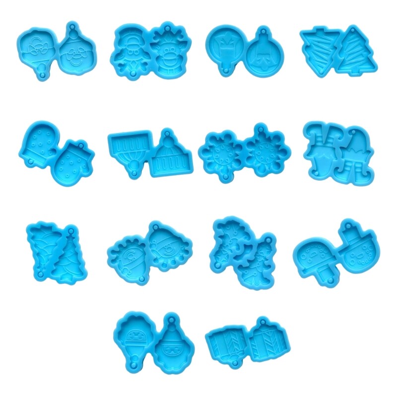 Christmas Earring Pendant Silicone Mold for DIY Jewelry and Epoxy Resin Crafts
