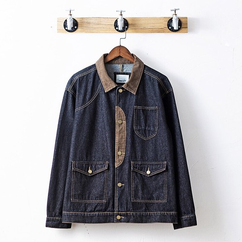 Trucker Jeans Coat Patchwork Lapel Thin 