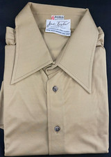 Jack Taylor Beverly Hills P.Celli Beige LS Men's Dress Shirt M 100% Silk NWT