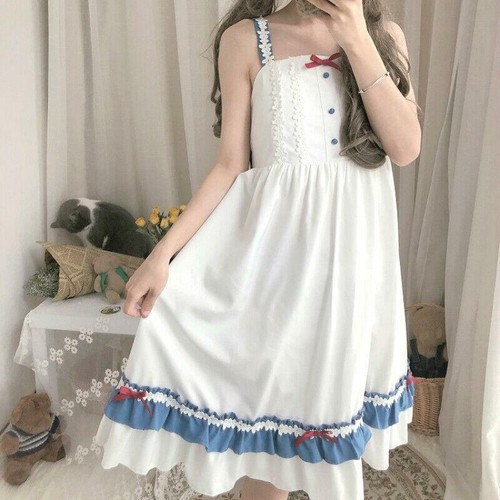 Women Lolita Jumper Dress Lovely Floral 