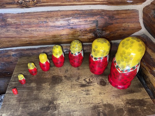 Russian Nesting Dolls - 8 Pieces - Very Clean - 7 3/4” Tall - Rare - Picture 8 of 18