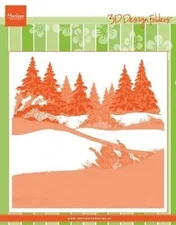 Marianne Design Embossing Folder Winter Forest 3D 15 X 15 Cm 1 Pz