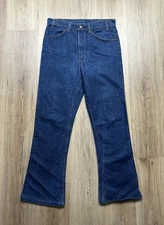 Levi’s 646 Vintage Made in USA Orange Tab Bell Bottom Flare Denim Jeans Size 32