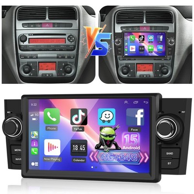 4+64GB Für Fiat Linea Grande Punto 2007-2012 7'' Autoradio Carplay GPS Navi Wifi