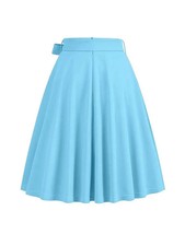 Media falda para mujer ocio todo estampado de puntos ondulados grande swing larga media falda
