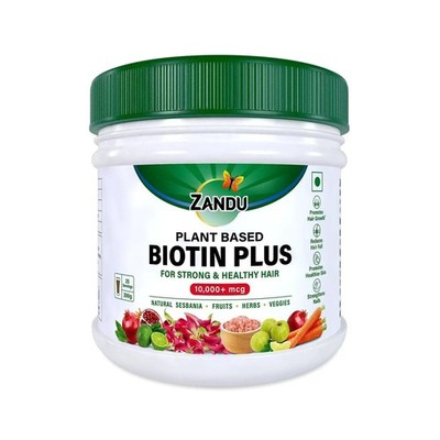 Zandu pflanzliches Biotin Plus 200 g ayurvedische Unterstützung für starkes &...