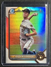 JACOB MISIOROWSKI 2022 BOWMAN CHROME DRAFT #BDC-132 REFRACTOR 1ST PROSPECT