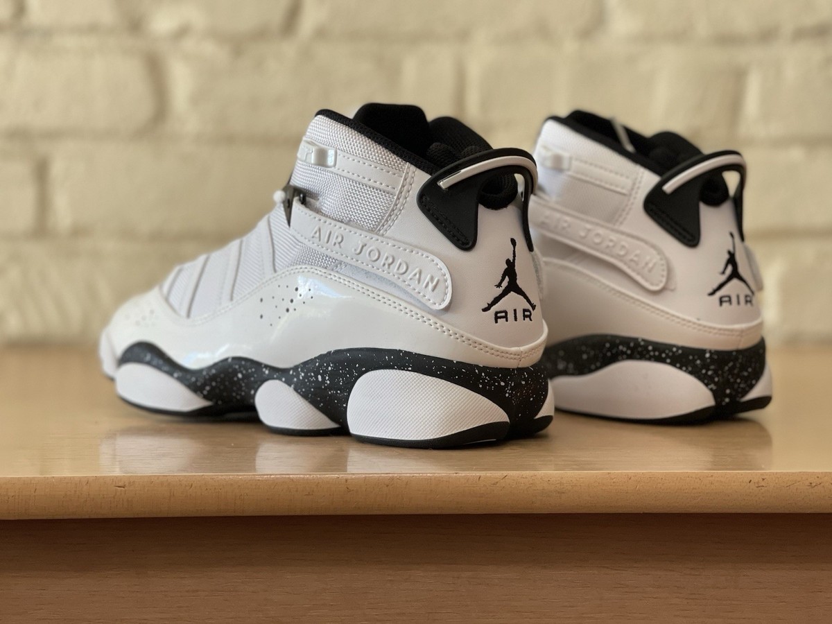 Nike Air Jordan 6 Rings Reverse Oreo White Black Sneakers 322992