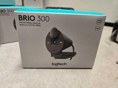 Authentic Logitech Brio 300 Full HD 1080p Webcam BLACK 960-001497 SEALED