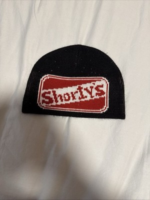 Shortys Black And Red 100% Wool Beanie