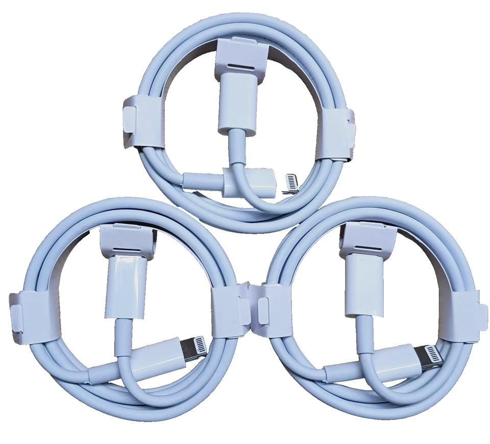 3x OEM 1 Meter USB-C To Lightning Charge/Sync Cable - Image 4 of 4