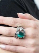 Paparazzi Jubilant Gem Green Ring