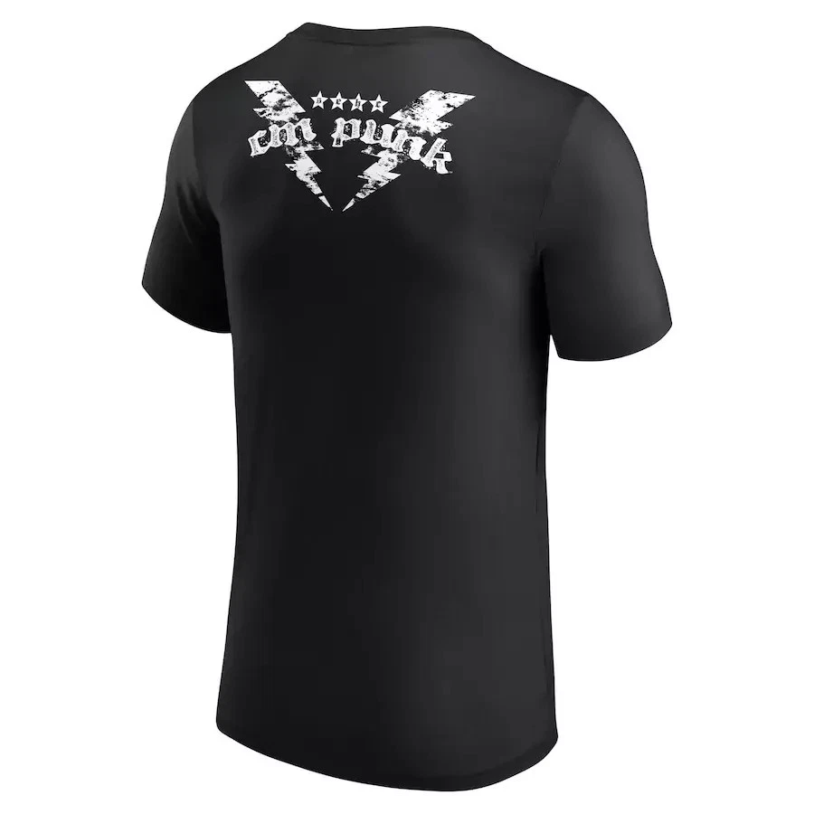 Wrestling Entertainment CM PUNK FISTS RETRO BLACK T-SHIRT ALL SIZES