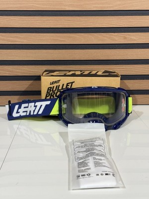 LEATT VELOCITY 4.5 MOTO MX GOGGLES Blue / Neon - Clear Lens