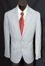 Ralph Lauren Polo Linen Sport Coat 42L Stunning Powder Blue Dual Vents