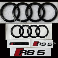 Audi Rs5 Gloss Black Full Badges Package Oem Exclusive Pack For Audi Rs5 S5 F5