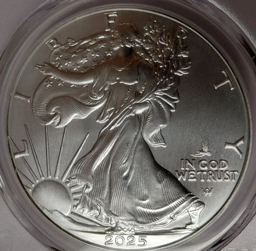 2025 (P) $1 American Silver Eagle Star Privy PCGS MS70 FS Flag Label