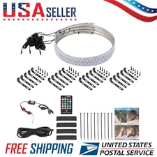 4X 15.5" LED RGB Wheel Ring Lights For Truck/Car Rim Light Bluetooth APP LED