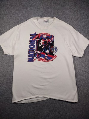 Y2K 2001 USA Hockey Olympic Team Caricature Roster Graphic T-Shirt Size Large
