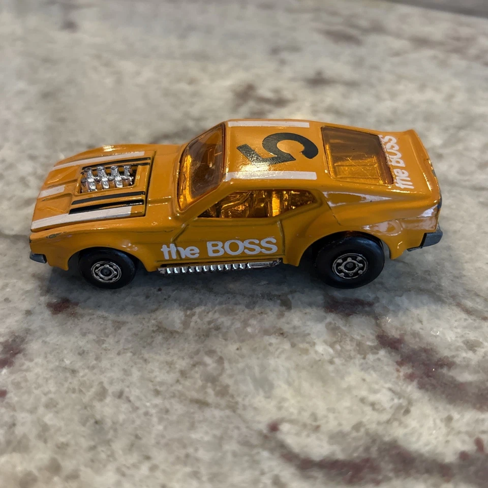 Matchbox Lesney MB44 Superfast Ford Boss Orange Mustang Rare Black Tampo Mint - Image 2 of 4