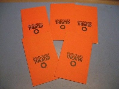 5 Hefte Spielzeit 1934/35 des Reussischen Theater Gera,Gotha,Thüringen,Reuss