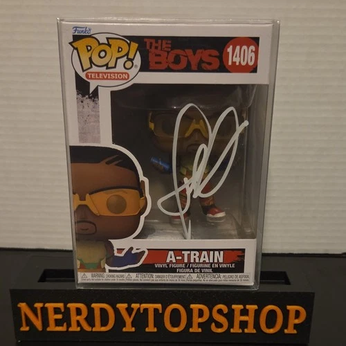 Funko Pop! Vinyl A-Train Autographed The Boys Television JSA certified