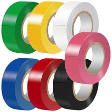 Electrical Tape Colors 7 Rolls 3/4-Inch by 30 Feet, Waterproof,Strong Adhesiv...