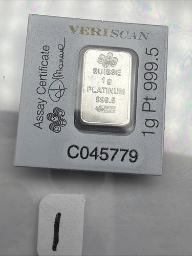 1 gram Platinum Bar - PAMP Suisse Lady Fortuna In Assay # C045779 - Picture 6 of 7