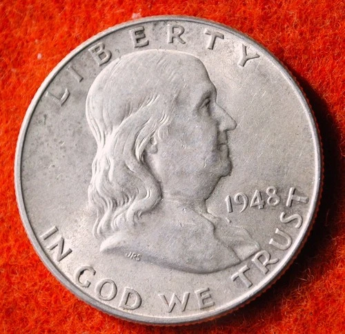 1948 D Franklin Half Dollar - Choice Brilliant Unc  Lustrous