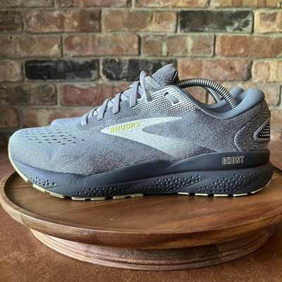 Brooks Ghost 16 Mens 9.5 2E Gray Green Neutral Cushion Running Shoes Sneakers