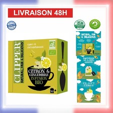 Infusion Bio Clipper Citron Gingembre - 50 Sachets - Sans Caféine