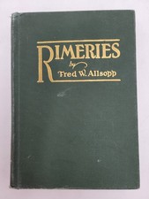 RIMERIES Fred W. Allsopp 1926 Poems Little Rock Arkansas 1st Edition Ex-Library 