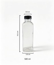 100ml, 250ml,350ml,500ml, PET plastic juice, smoothie square bottles with caps